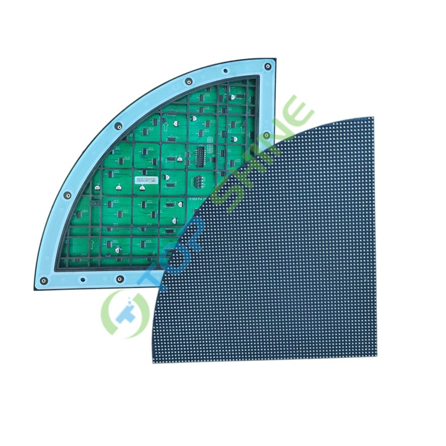 Outdoor customized round advertising board dual sides diameter 0.6m P4.28 3840Hz circular LED brand logo display