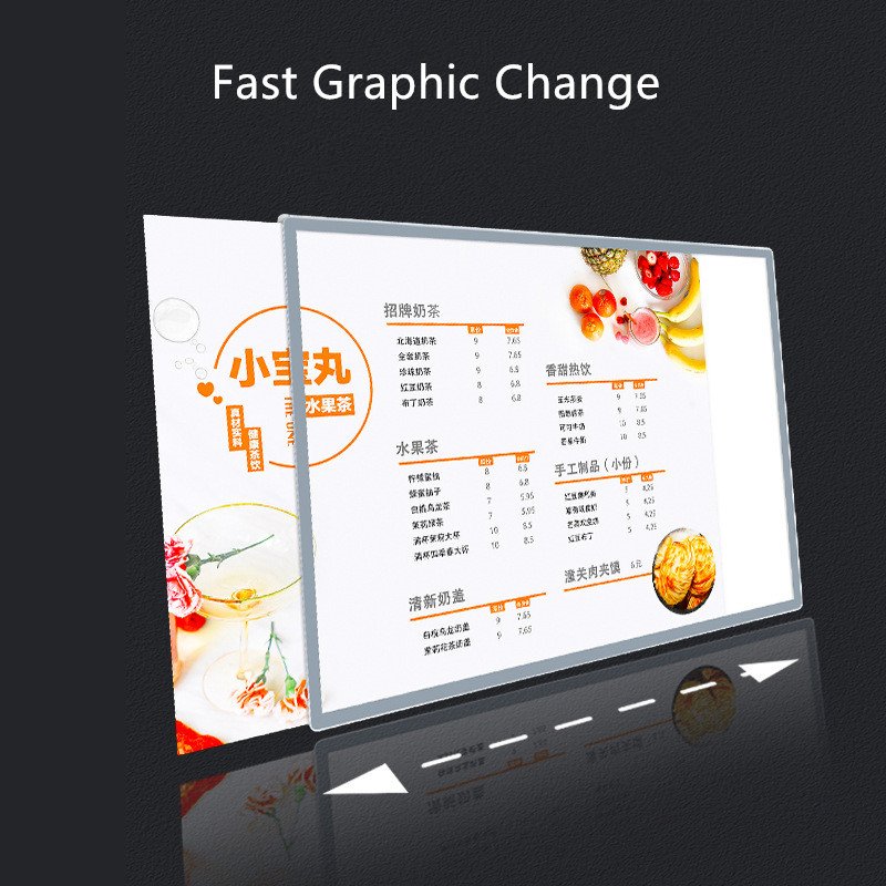 Factory Supply Ultra Thin Menu Board Tabletop Display Advertising Light Box Slim LED Signs