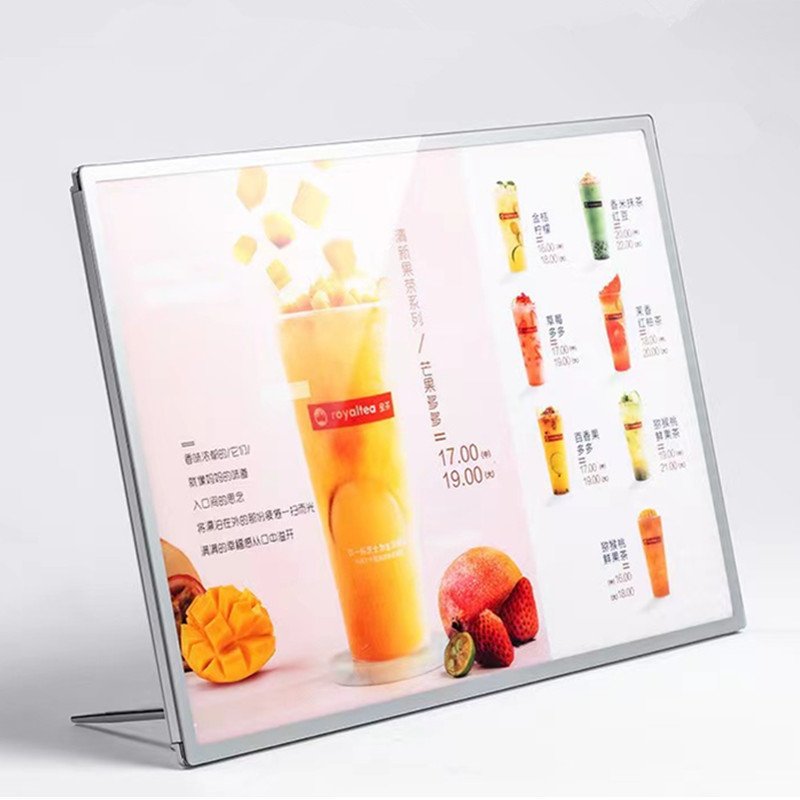 Factory Supply Ultra Thin Menu Board Tabletop Display Advertising Light Box Slim LED Signs