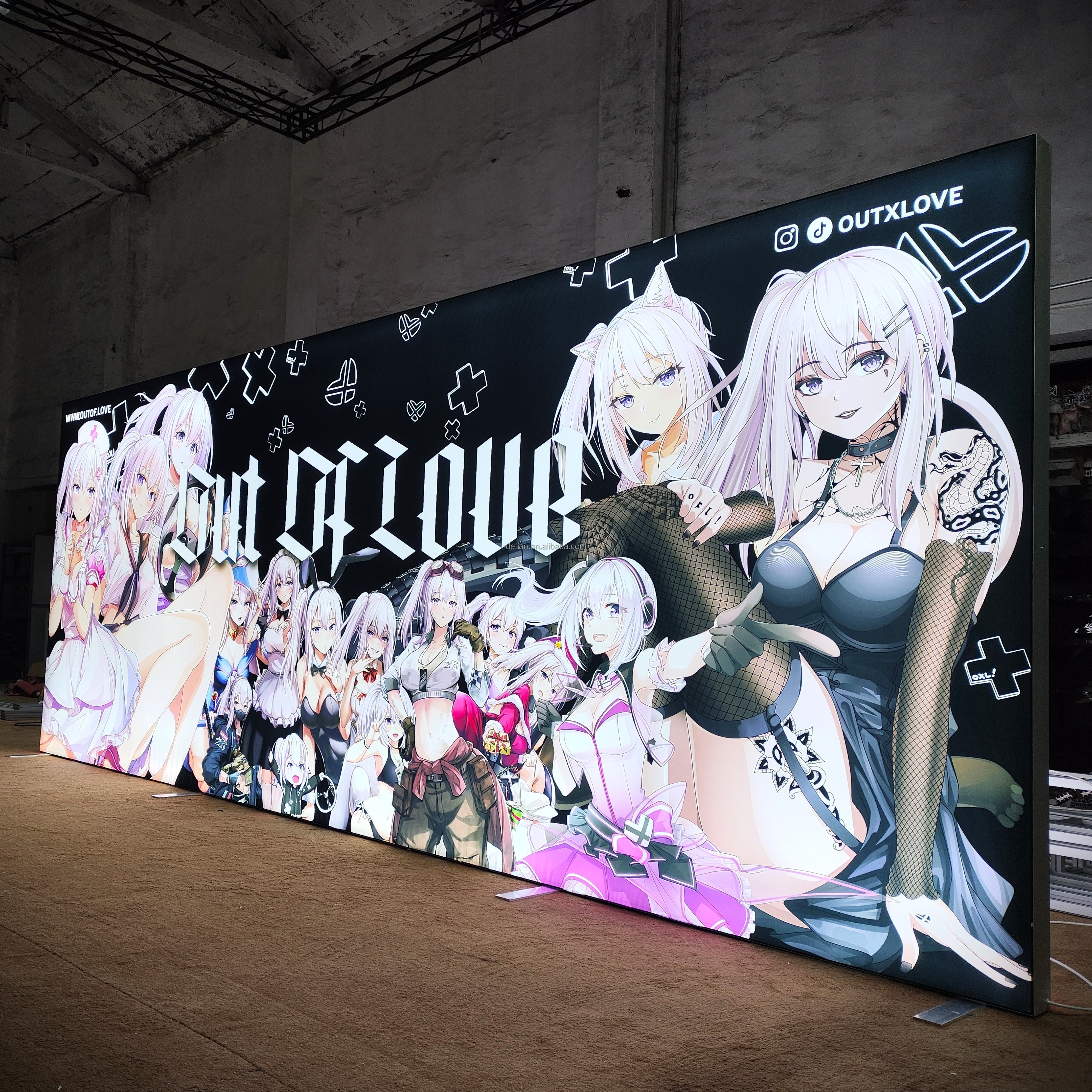 Custom Aluminum Modular Frameless Led Light Box Fabric 10x10 Trade Show Booth Led Backdrop Exhibition Light Box Display Booth