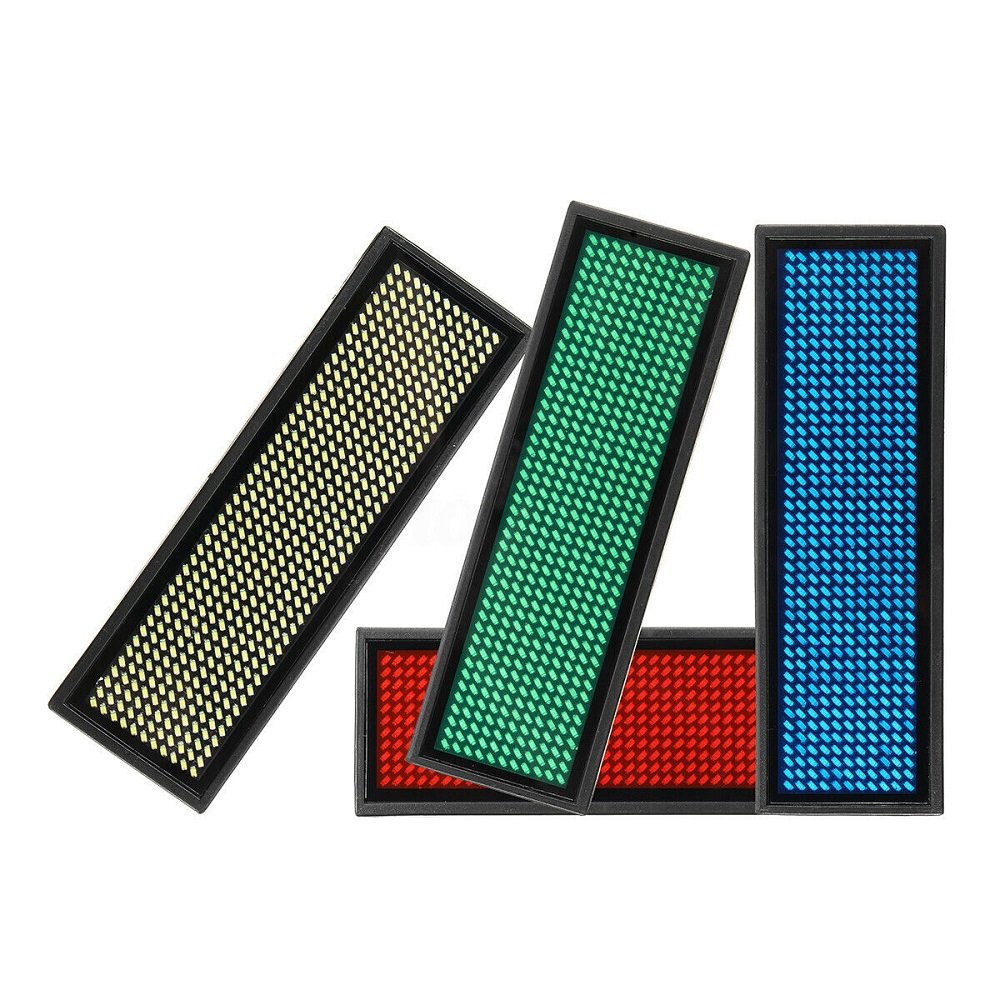 Multi-language LED Programable Badges Name Tags Green Scrolling Text Message Name Card tag Sign Advertising Board