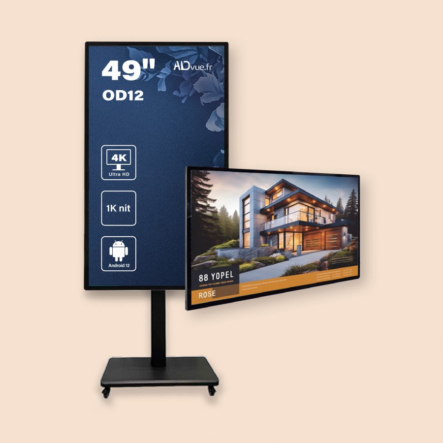 New Arrival 49 Inch 2500nits Brightness IPS 2K Full HD Screens Android LCD Advertising Display Digital Signage Board