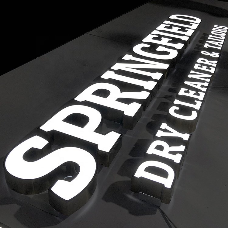 Outdoor business 3d logo sign led light letter custom led signboard 3d light sign letter board 3d channel led sign for business