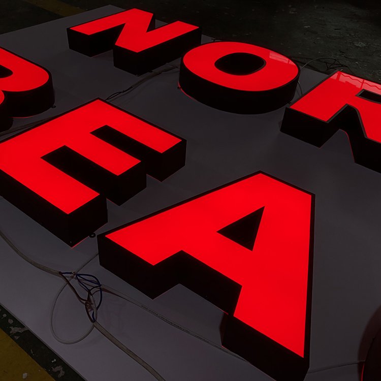 Outdoor business 3d logo sign led light letter custom led signboard 3d light sign letter board 3d channel led sign for business