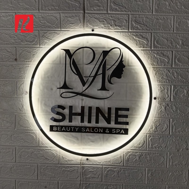 Kexian Custom LED Backlit Acrylic Letter Background Logo Business Indoor Wall Signage Glow Sign Board Acrylic Logo