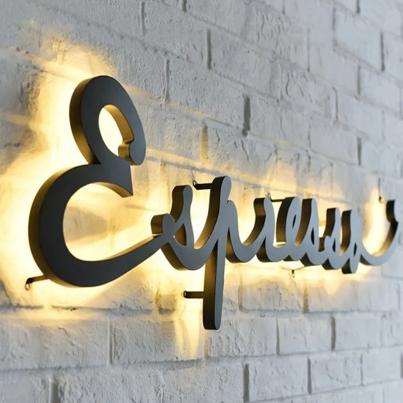 Outdoor Logo Decoration Backlit Sign Board Led Letters For Smoke Shop