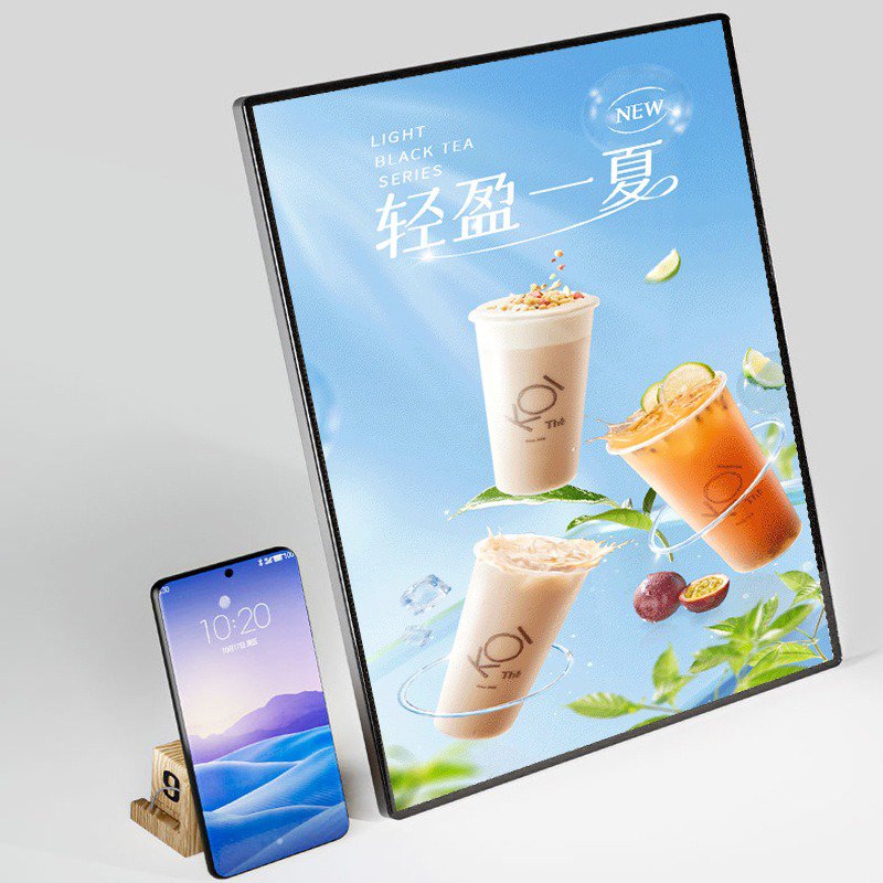 Wall Mounted Poster Light box Lightboxes Led Menu Board Window Display A0/A1/A2/A3/A4 Aluminum Post Led Advertising Light Boxes