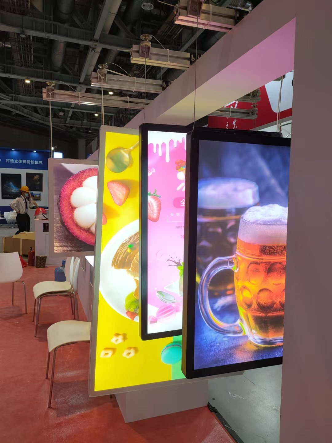 A4 size double sided table top LED Rechargeable poster frame menu stand Double Sided Sign Board for bar
