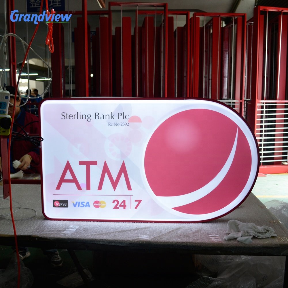 3D Illuminate PMMA Vacuum Formed Sign Round Retangular Customized Blister Light Box