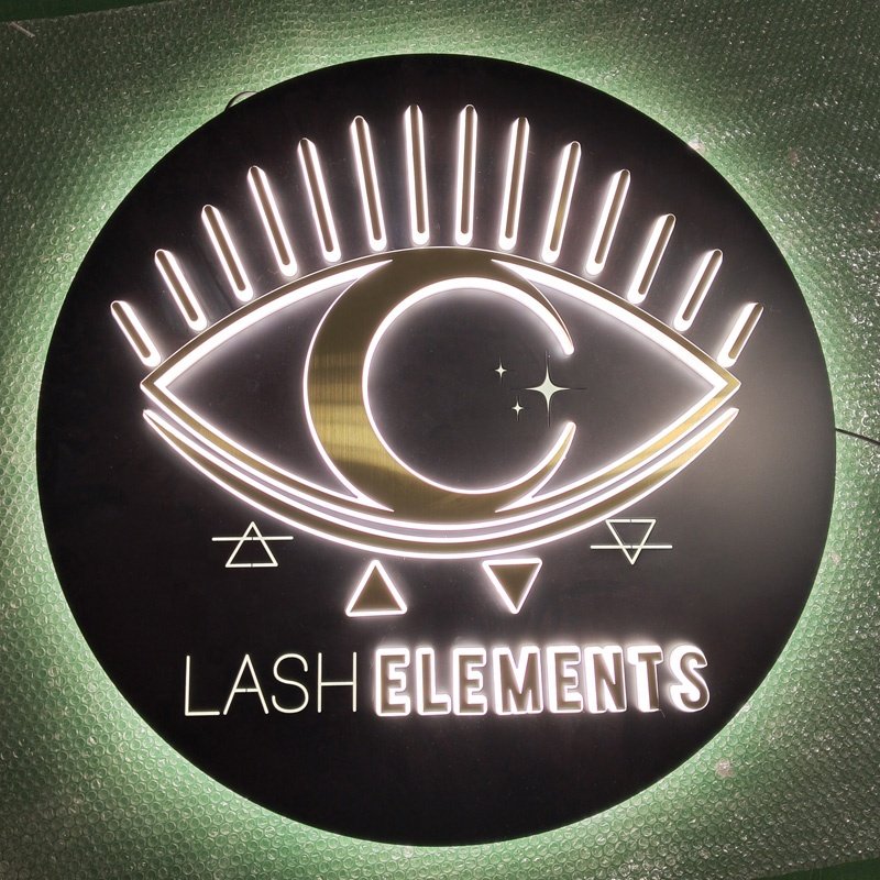 Kexian Custom Wall Logo Metal Signs 3D Illuminated Indoor Office Sign LED Backlit Shop Signboard Advertising Led Sign Board