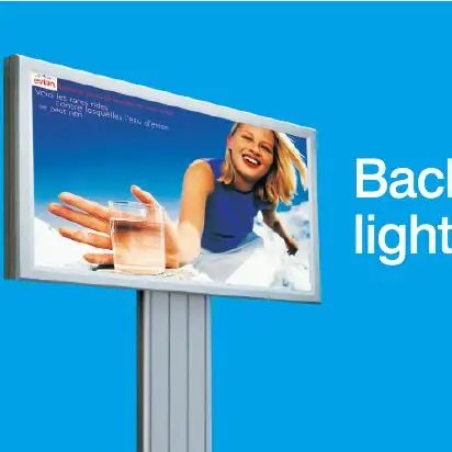 Advertising board led light box street pole advertising light boxes diy led billboard cost LED movie posters street furniture