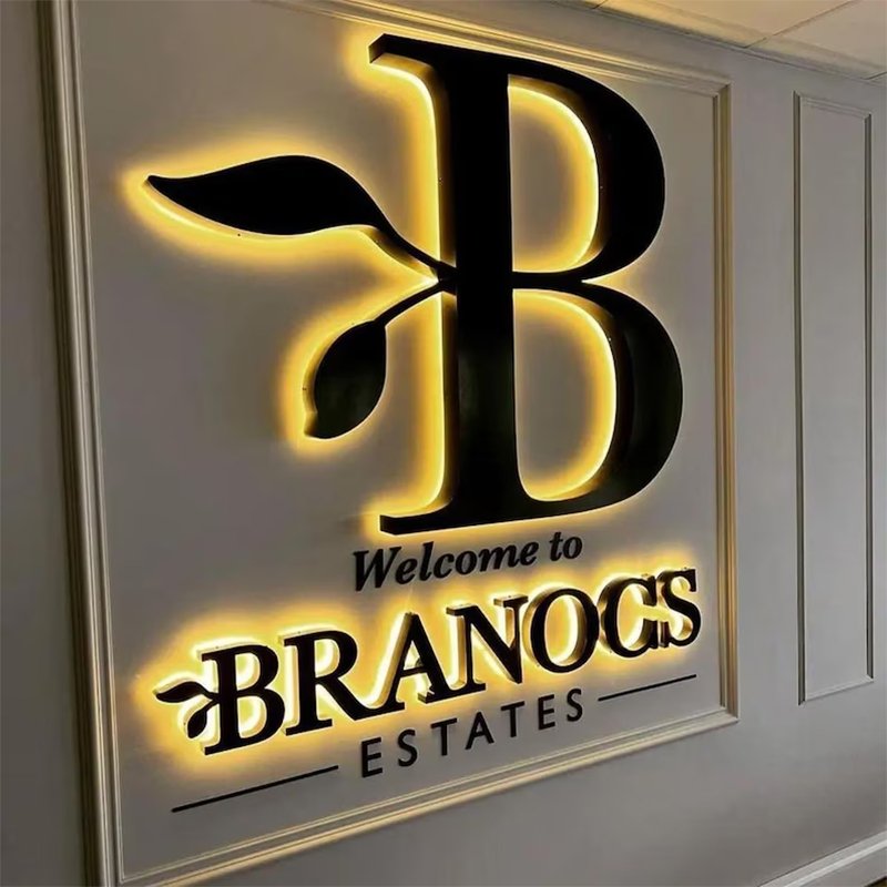 Custom Business Logo 3D Metal LED Letters Sign Metal Led Illuminated Sign Led Sign Board for Advertising