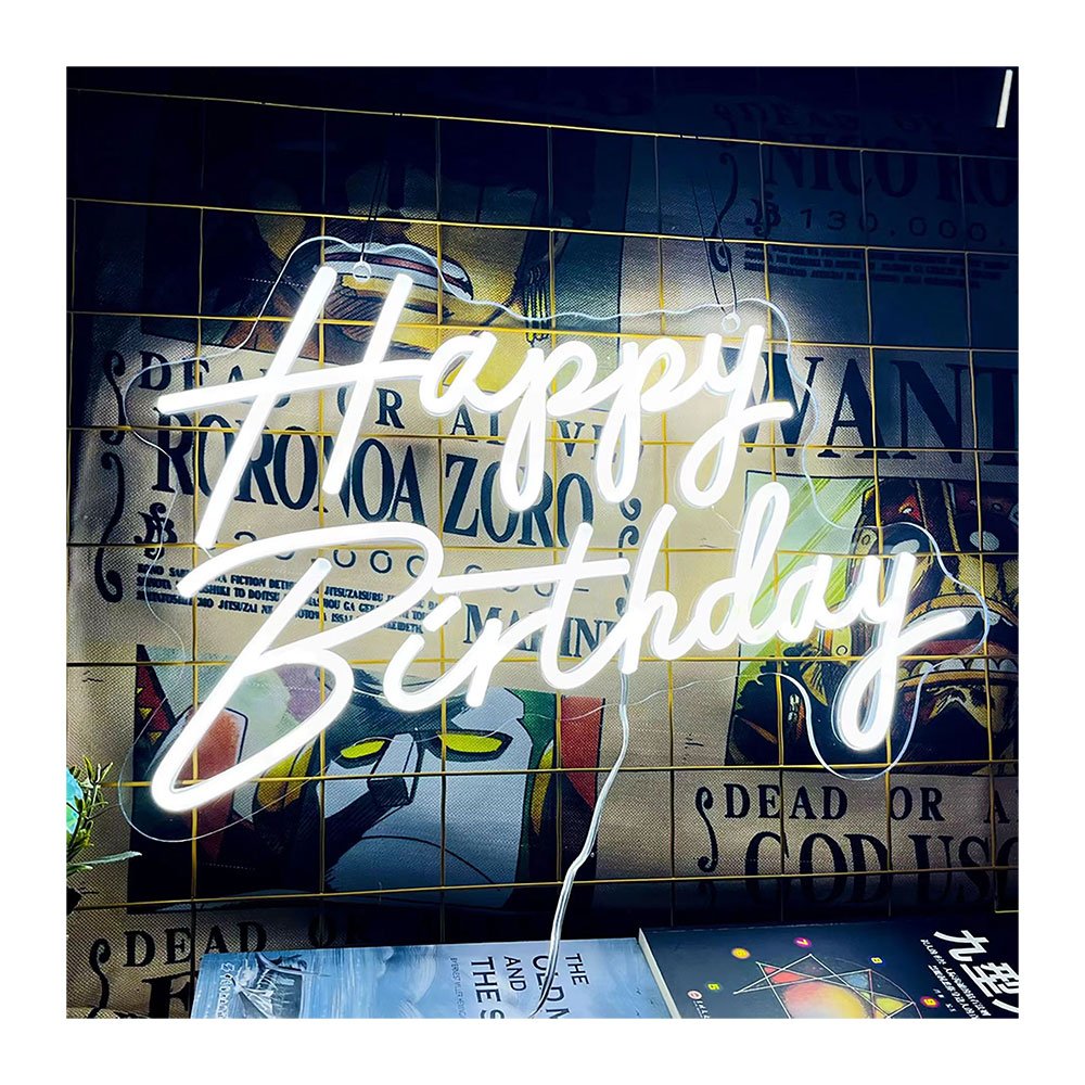 drop neon fast delivery Led Advertising Happy birthday Neon Light Signs Wedding Bar Party acrylic neon sign
