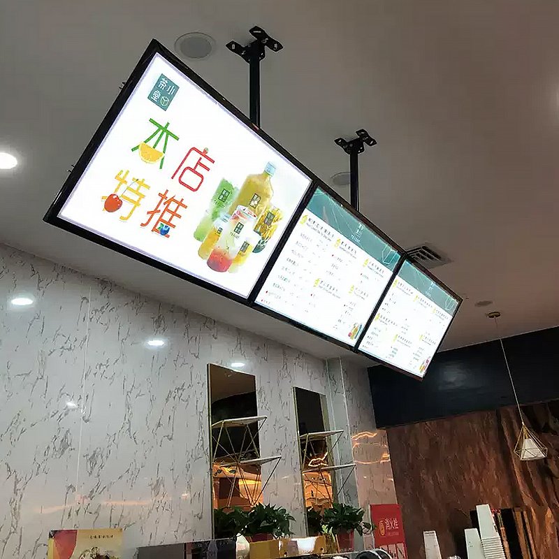 Custom Slim Wall Mount Indoor Advertising Boards Aluminum Lightbox Frame Magnetic for A3 size