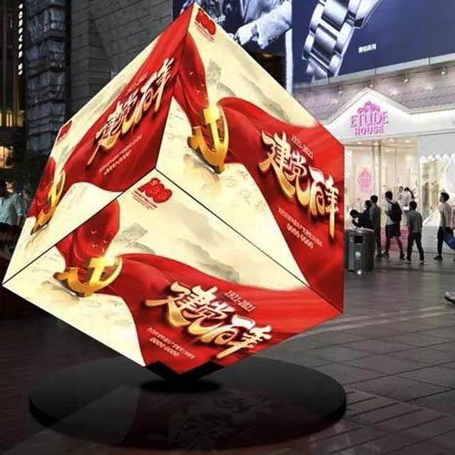 Factory Directly Supply 4G Wifi App Advertising Sign 3d Video Cube Led Screen P3 Video Led Display Screens