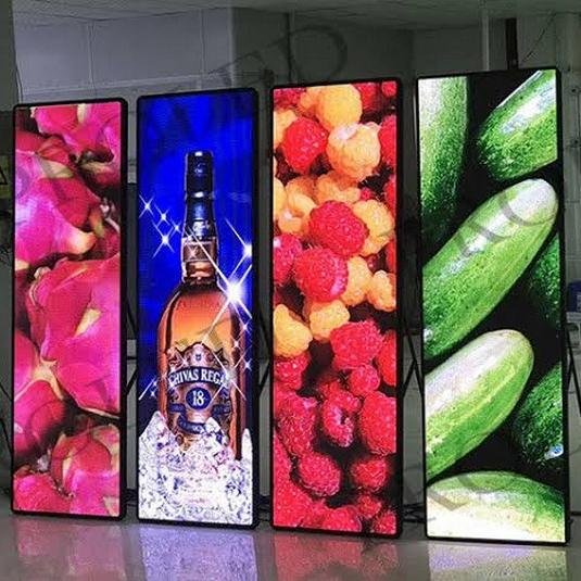 2023 New Design Cheap Indoor Outdoor Led Board Poster Display Stand P3.076 P2 P2.5 P4 Advertising Mobile Poster