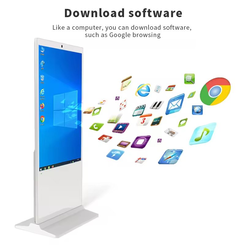 32 43 49 55 65 75 85 Inch Touch Screen LCD Floor Standing Totem Display Signage Advertising Kiosk for Shopping Mall