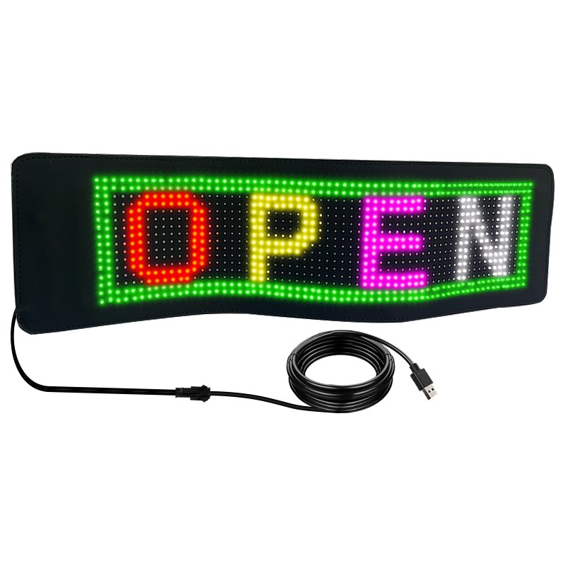 Letreros led programable Message Scrolling Sign Board Ultra-thin Soft Flexible Led Panel Car Display For Shop Store