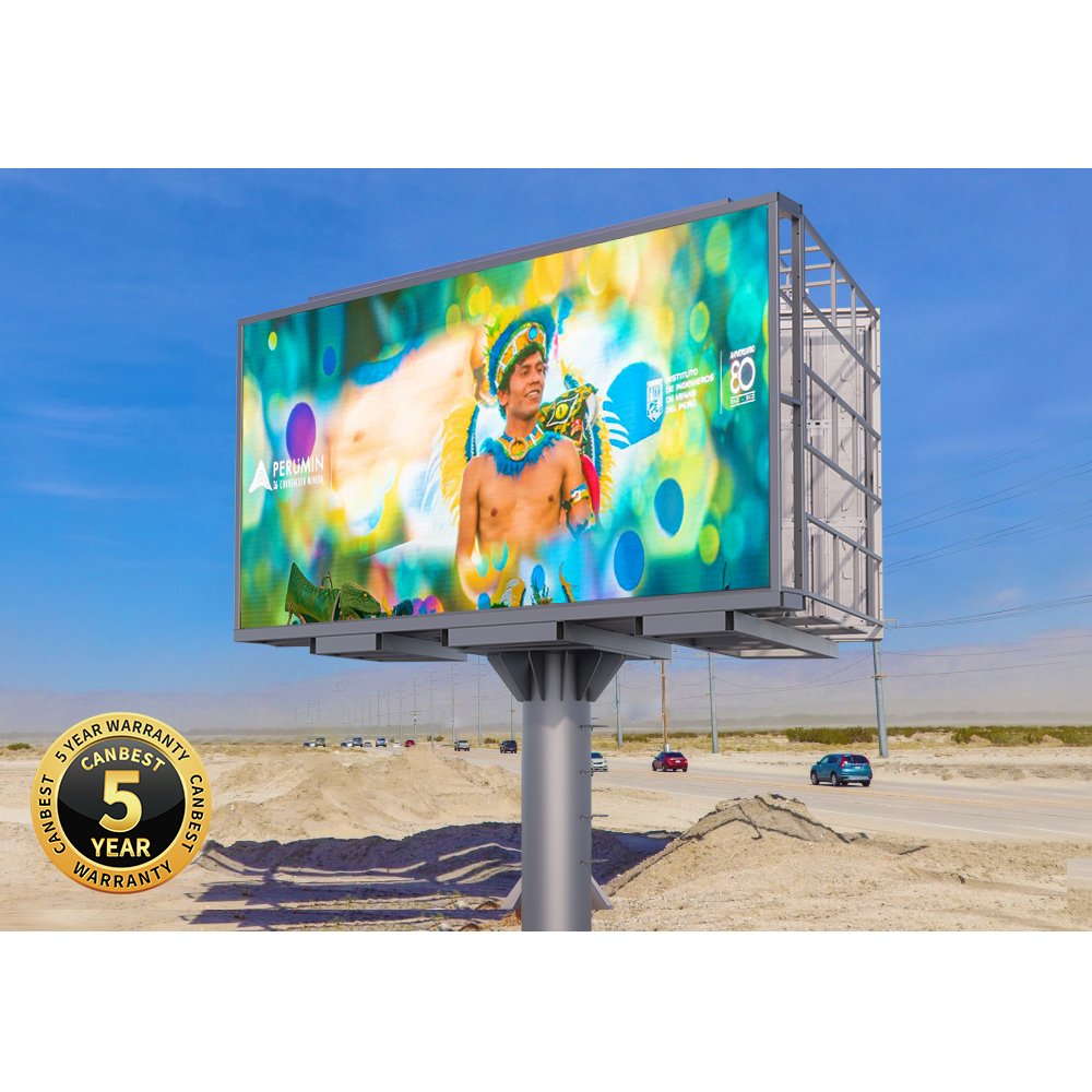 Outdoor P10 Fixed Advertising Wall Mount Led Display For Buildings Street Pole Led Screen Airport Commercial Building Led Board