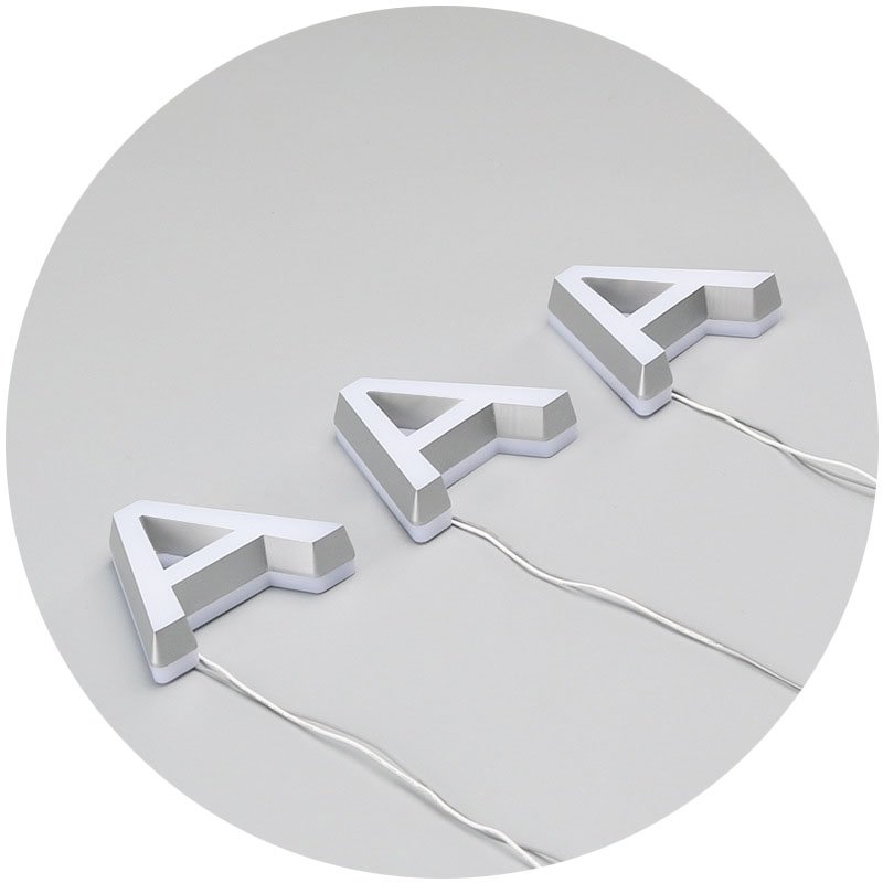 Customized 3d luminous acrylic stainless steel letter exterior lighting building sign led channel letter store