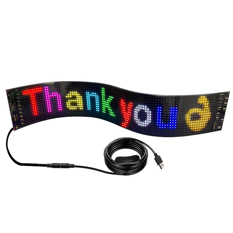 APP Control LED flexible display Programmable Text Pattern Animation LED sign board scrolling message car LED screen