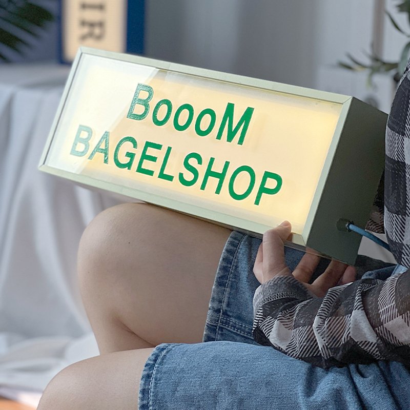 Custom Luminous Acrylic Sign Baking Paint Frame Advertising Light Box Board Lightbox Store Outdoor Led Signage Logo Signboard