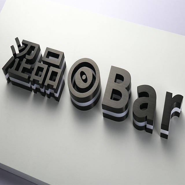 3D Signage Letters Logo Light Led Full Lighting Letters Building Acrylic Signage