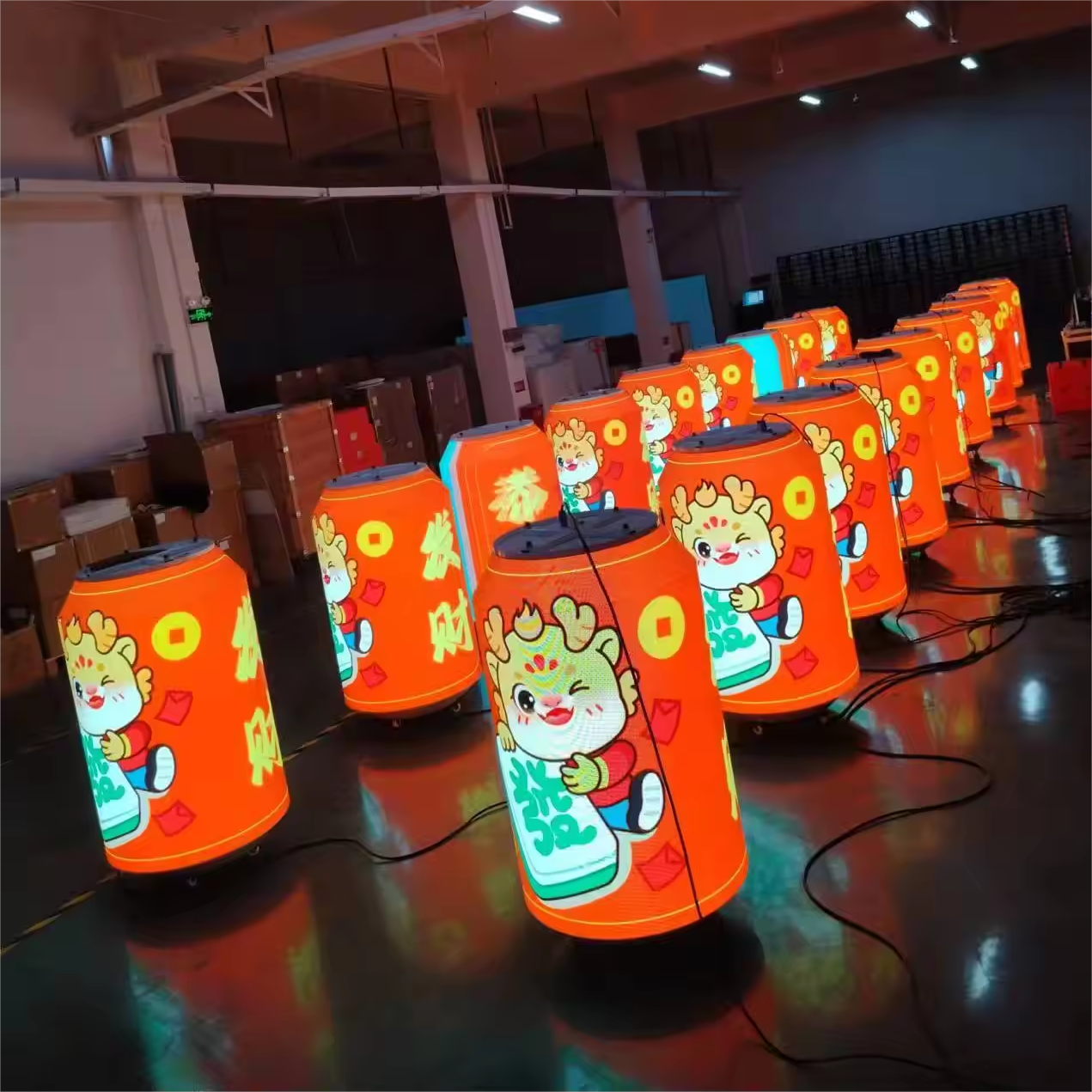 Creative Full Color advertising Soft Cylindrical LED Video Wall Ring-pull can shape Indoor outdoor flexible led screen display