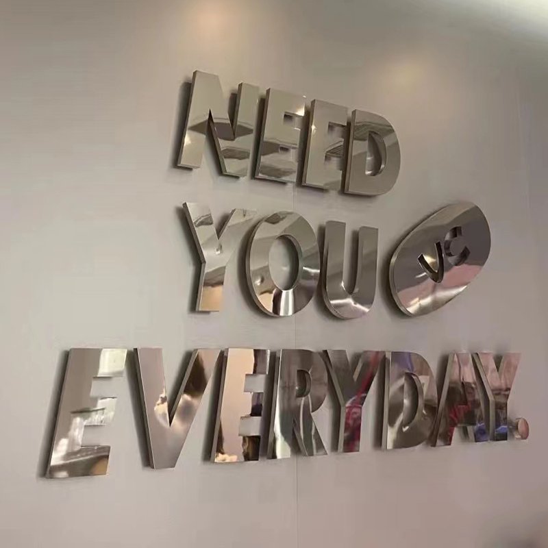 Acrylic Salon Sign, Business Sign, 3D Mirror Sign With Backlight