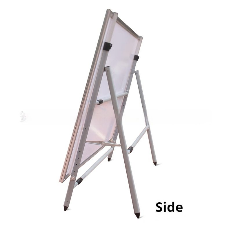 Portable Sidewalk Sign Snap Aluminum A Frame One Side Poster Stand Single Side A1 Pavement Sign Poster Stand A Board Sign