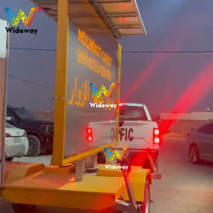 P10 P16 P20 led traffic VMS mobile Trailer Mounted road solar poweredportable variable message signs