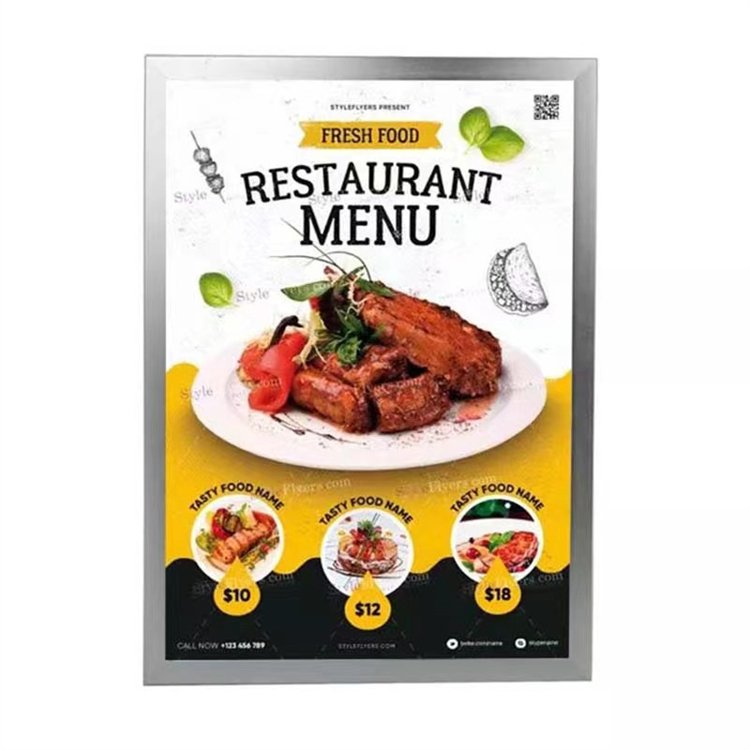 Hot Customized Indoor Magnetic LED Light Box Cafe Shop Fast Food Restaurant Led Magnetic Menu Light Board