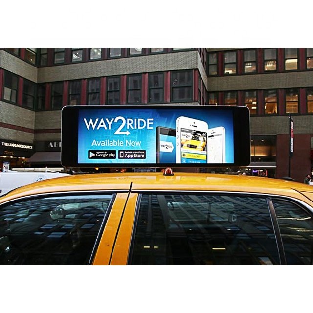 IP65 Taxi Led Screen High Resolution Pixel Board Cars Art Display Led Car Top Digital Billboards Taxi Top Led Display