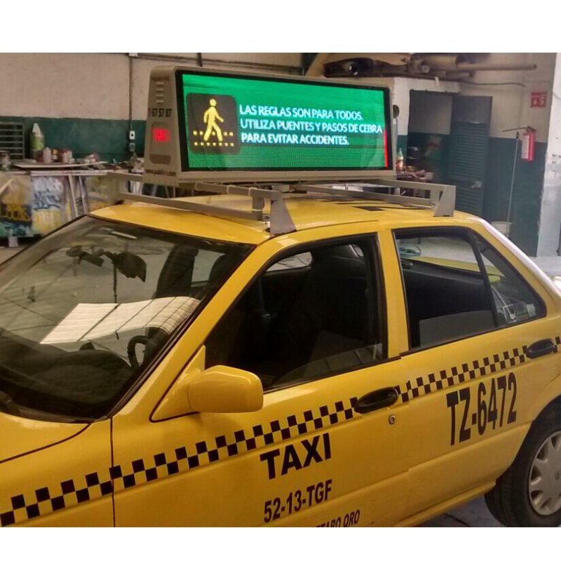IP65 Taxi Led Screen High Resolution Pixel Board Cars Art Display Led Car Top Digital Billboards Taxi Top Led Display