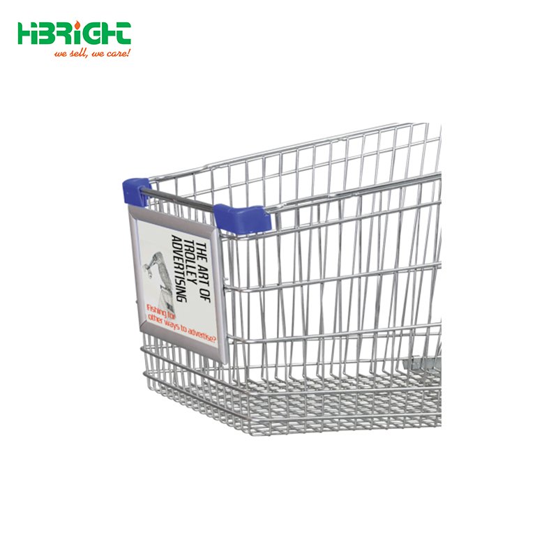 supermarket shopping trolley cart handle advertising