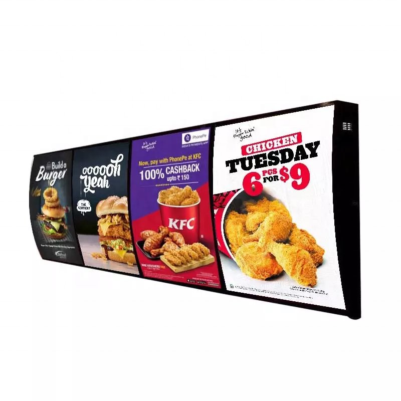 Personalised Backlit Restaurant Menu Board Sign Shop Indoor Ceiling UV Printed Poster Advertising LED Light Box