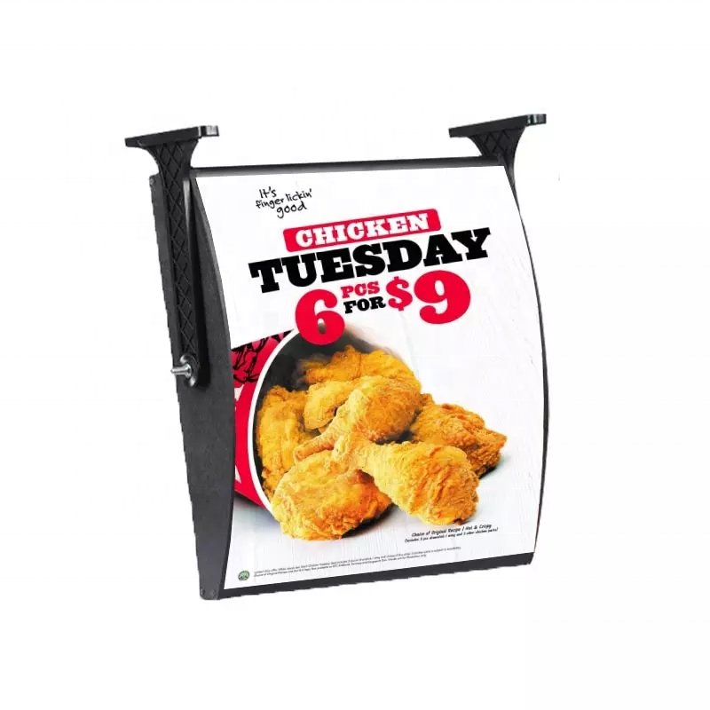 Personalised Backlit Restaurant Menu Board Sign Shop Indoor Ceiling UV Printed Poster Advertising LED Light Box