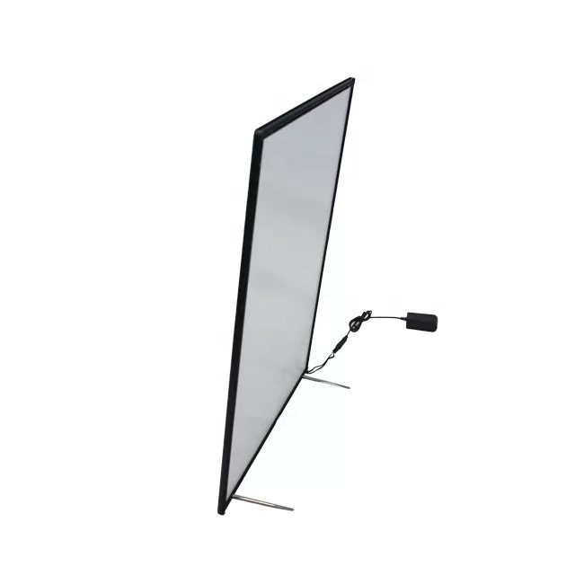 LED Light box bracket Advertising aluminum clip-on frame led display board price poster board stand tempered glass