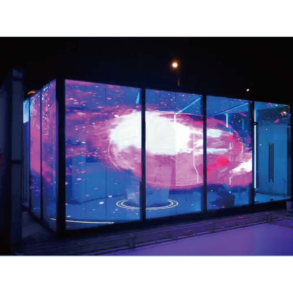 P10 Transparent Led Film Screen Adhesive Flexible Soft Pcb Board Pvc Plastic Video Display For Indoor Storefront Glass Window