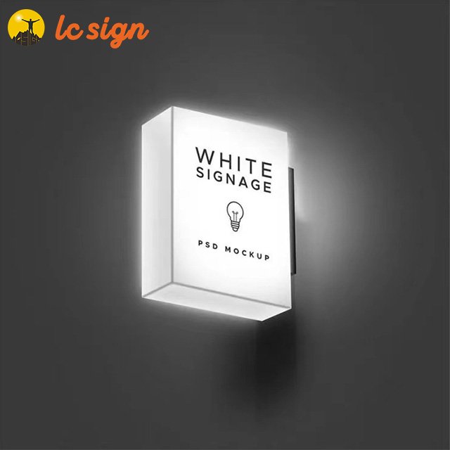 Custom wall mounted outdoor street signage advertising light box double sided led light box for outdoor decor projecting sign