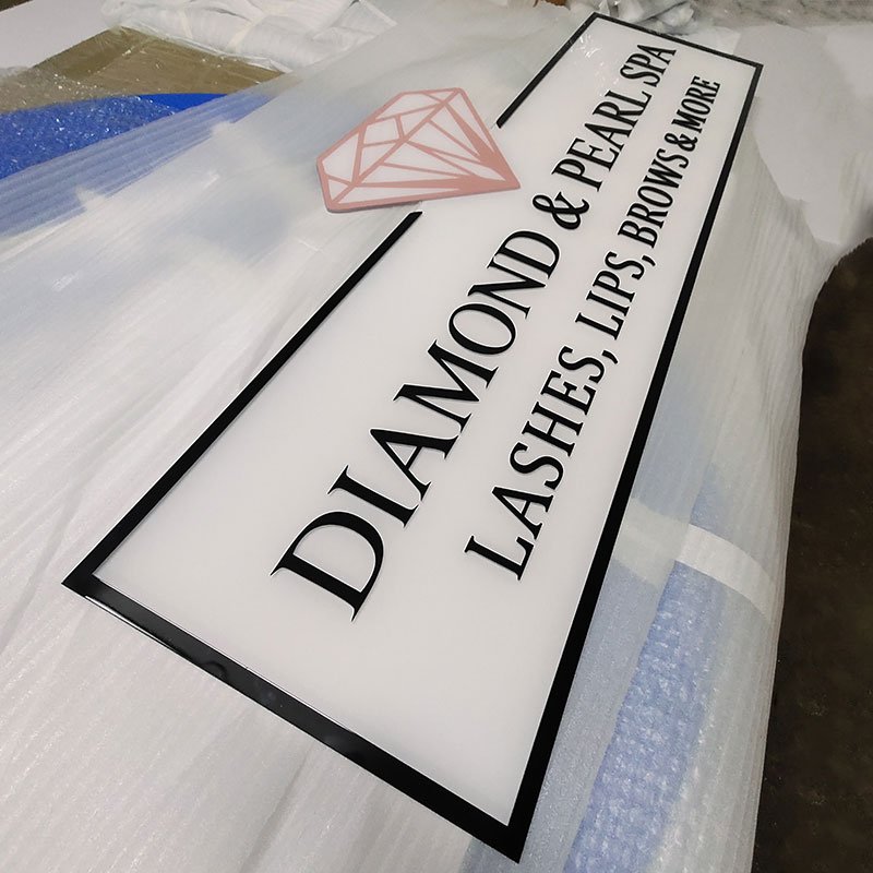 Custom 3D Office Reception Name Signage Room Acrylic Plaque Holder Glass Panel Printed Logo Wall Raised Signs Board Glass