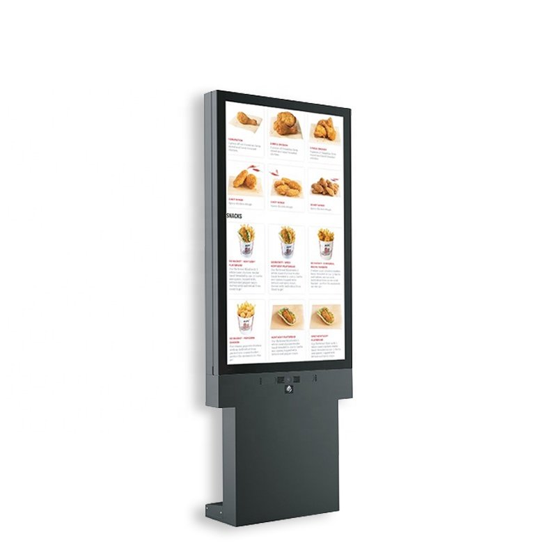 55" LCD High Brightness Drive Thru Order Menu Outdoor KIOSK Display Advertising Machine Outdoor Digital Information Screen