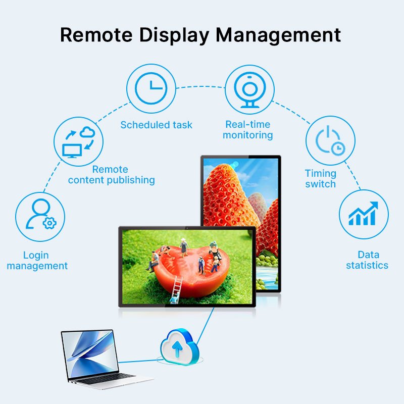 Bozztek Commercial Ads Screen Led Advertising Player Advertise Board Wall Mount Media Player Digital Signage And Displays