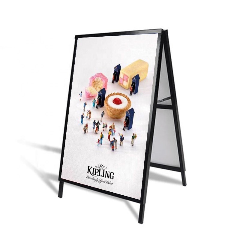 exterior fold able display sign iron A frame poster standing cafe menu board