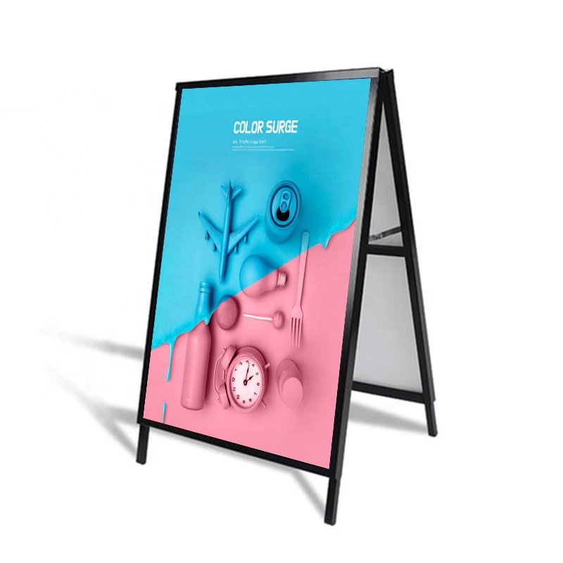 exterior fold able display sign iron A frame poster standing cafe menu board