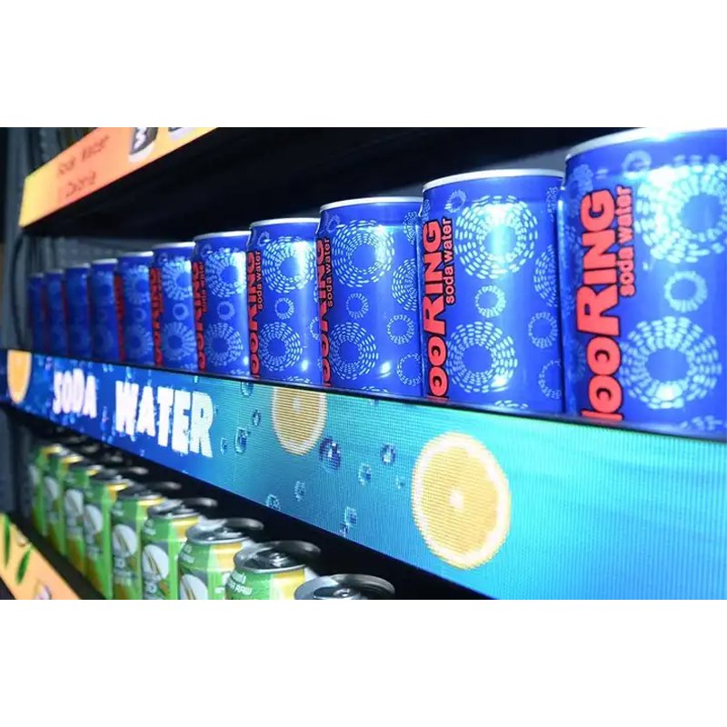 P1.875 Digital LED Indoor Advertising Display Wide Bar Stretch LED Shelf Display Marketing Advertising Player LED Bar Display