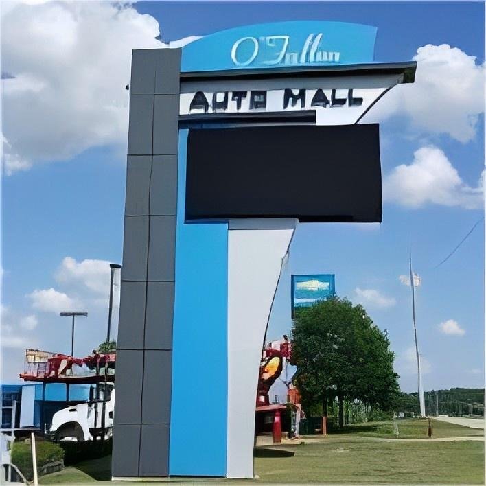 factory design Advertising board good quality pylon sign permit wayfinding LED pylon sign for car packing & gas station