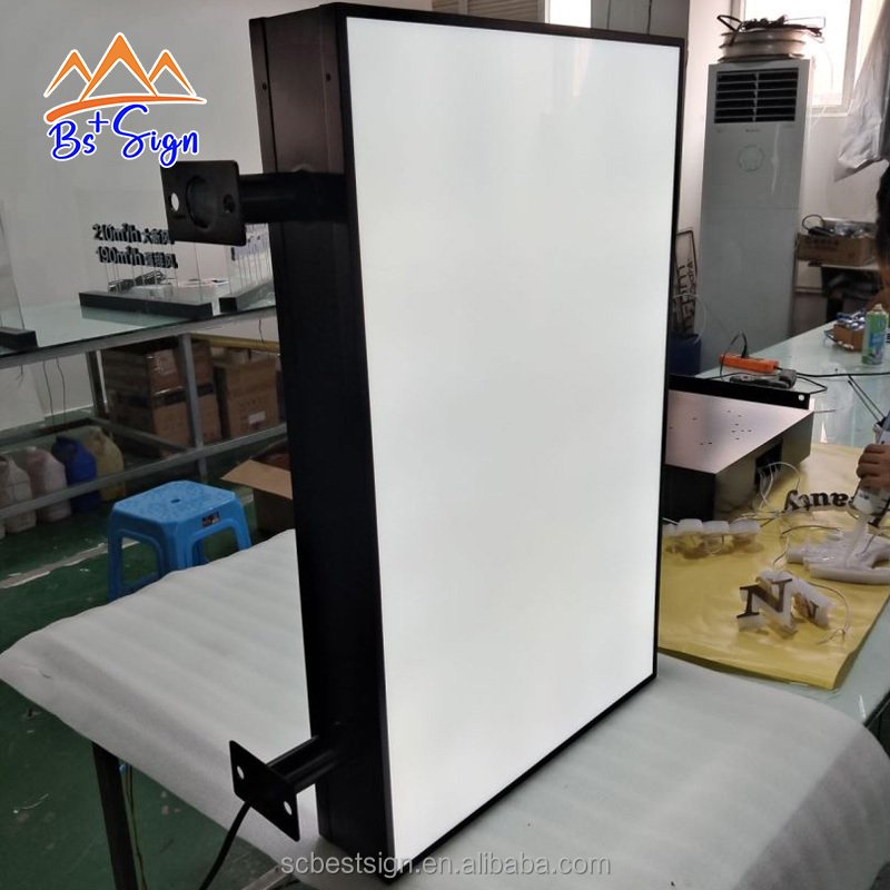 BS+ Custom Blank LED Light Box Waterproof Double Sided Advertising Boars Acrylic Outdoor Advertising Light Boxes