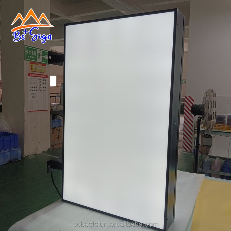 BS+ Custom Blank LED Light Box Waterproof Double Sided Advertising Boars Acrylic Outdoor Advertising Light Boxes
