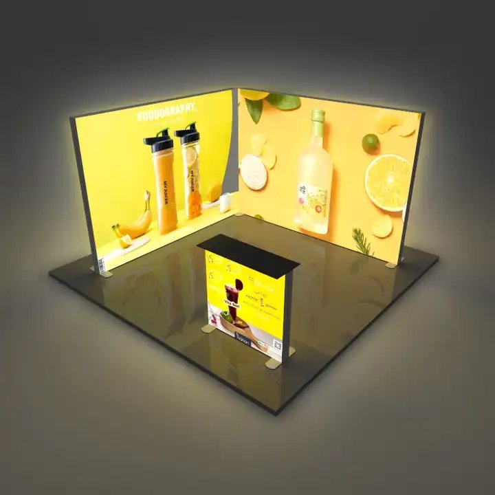 Advertising Trade Show Booth Tension Fabric Led Light Box For Trade Show Led Light Box Stand Trade Show Display Booth